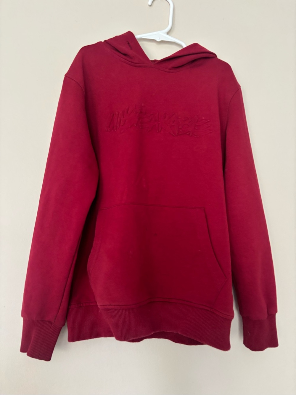 Unspeakable Red Embroidered Hoodie